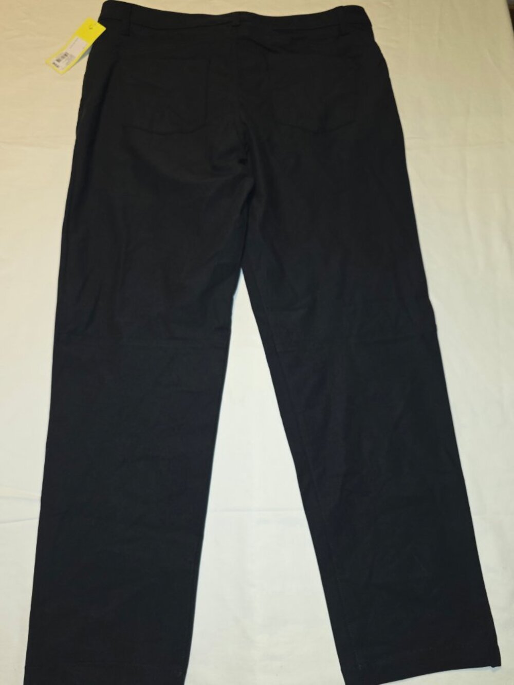 Men's 360 Lifestyle Relaxed Fit 5-Pocket Pants - All in Motion Black 36x30: Mois - Picture 3 of 5